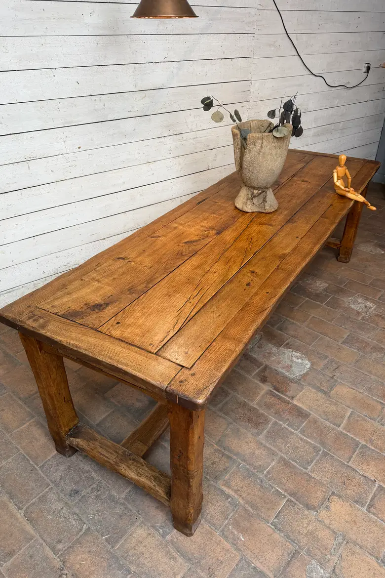 Table de ferme en chêne 19ème