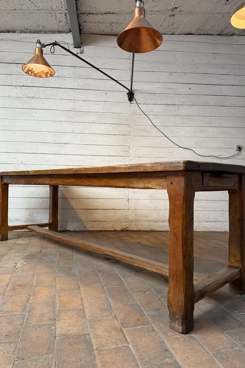 Table de ferme en chêne 19ème