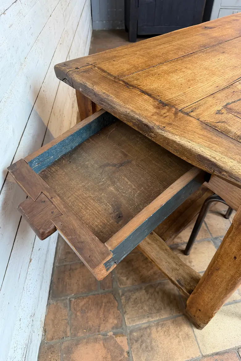Table de ferme en chêne 19ème