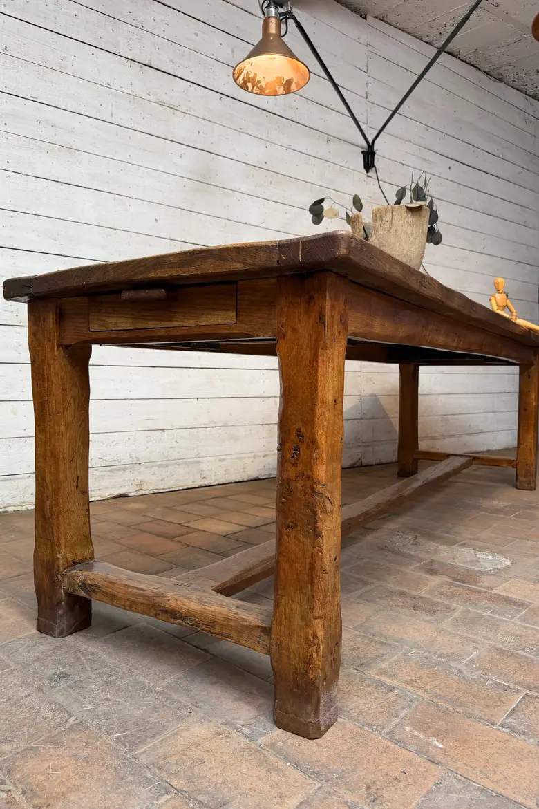 Table de ferme en chêne 19ème