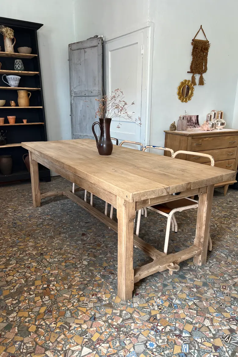Table de ferme en chêne