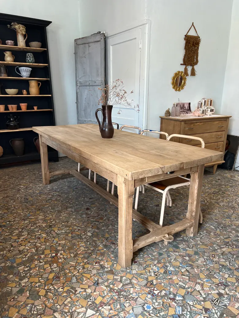 Table de ferme en chêne