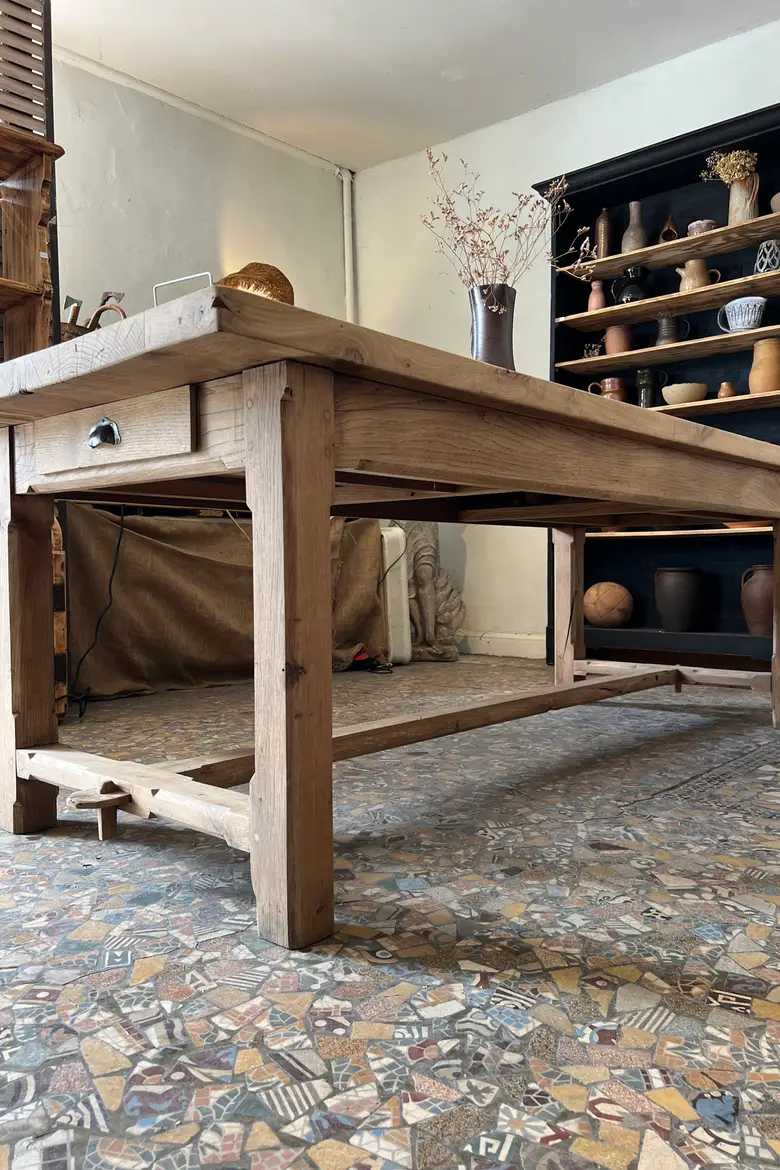 Table de ferme en chêne