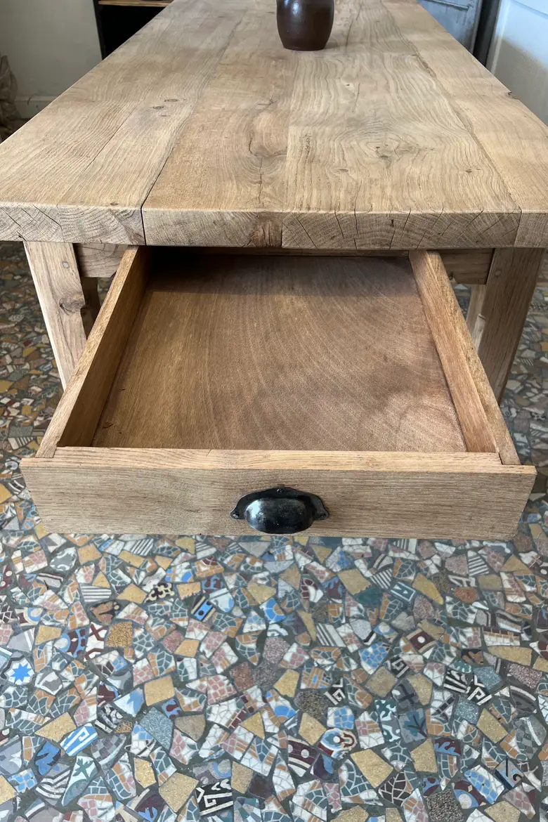 Table de ferme en chêne