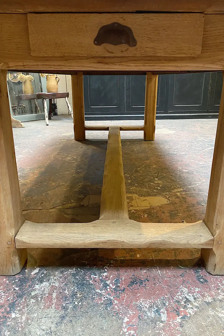 Table de ferme en chêne Années 60