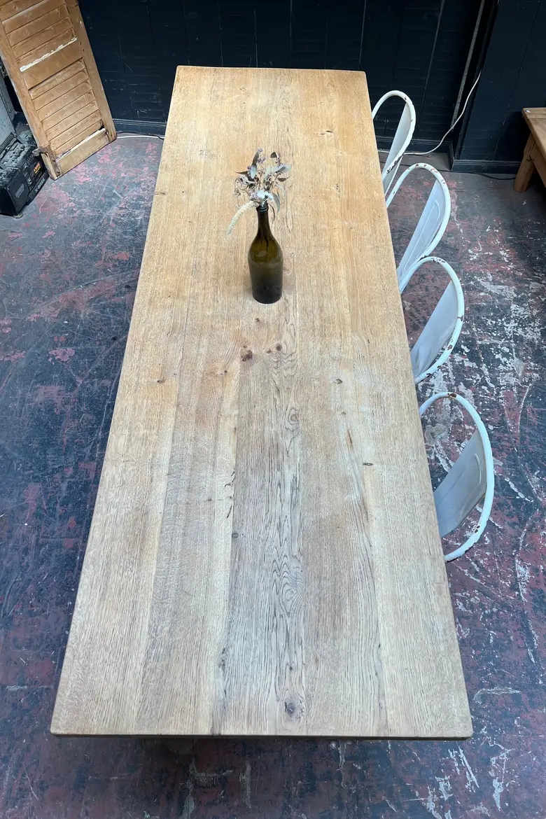 Table de ferme en chêne Années 60