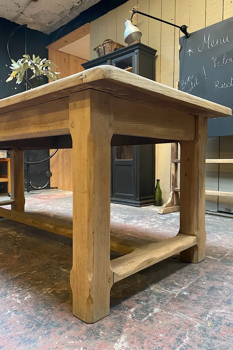 Table de ferme en chêne Années 60