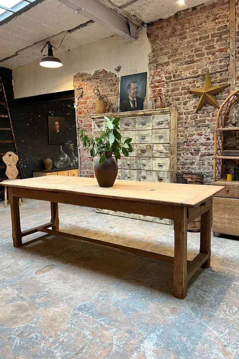 Table de ferme en chêne Début XXème