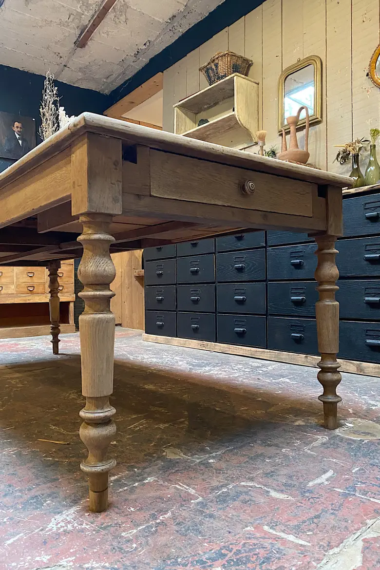 Table de ferme en chêne Début XXème