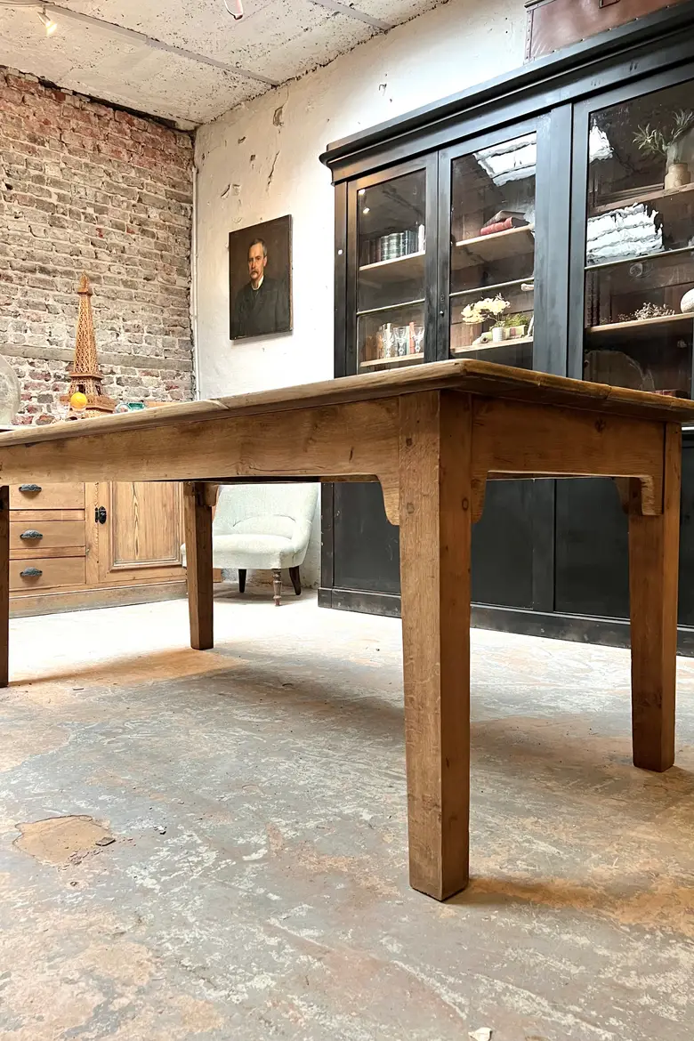 Table de ferme en chêne Début XXème