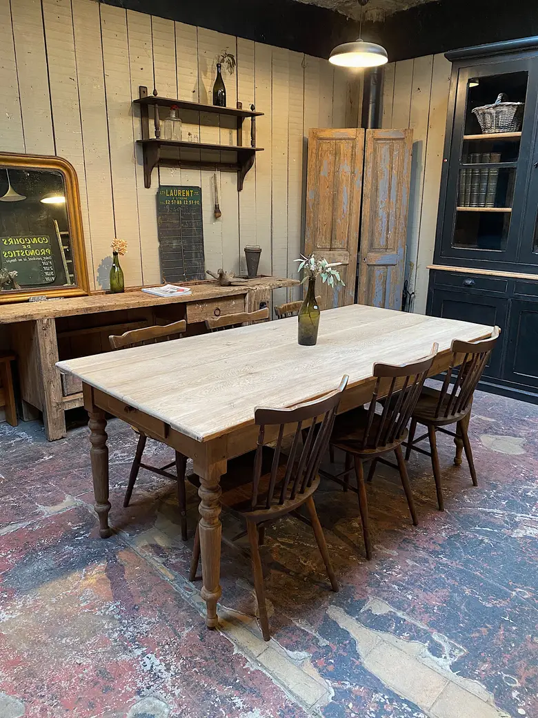 Table de ferme en chêne Début XXème