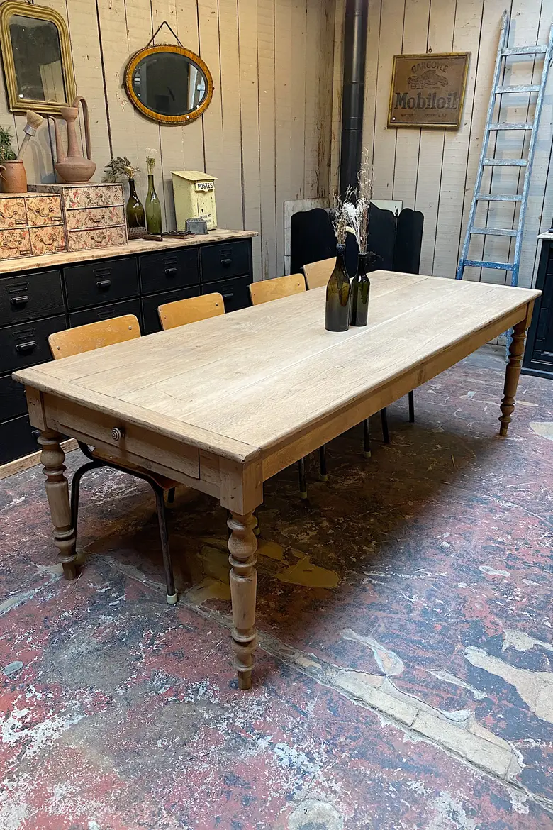 Table de ferme en chêne Début XXème