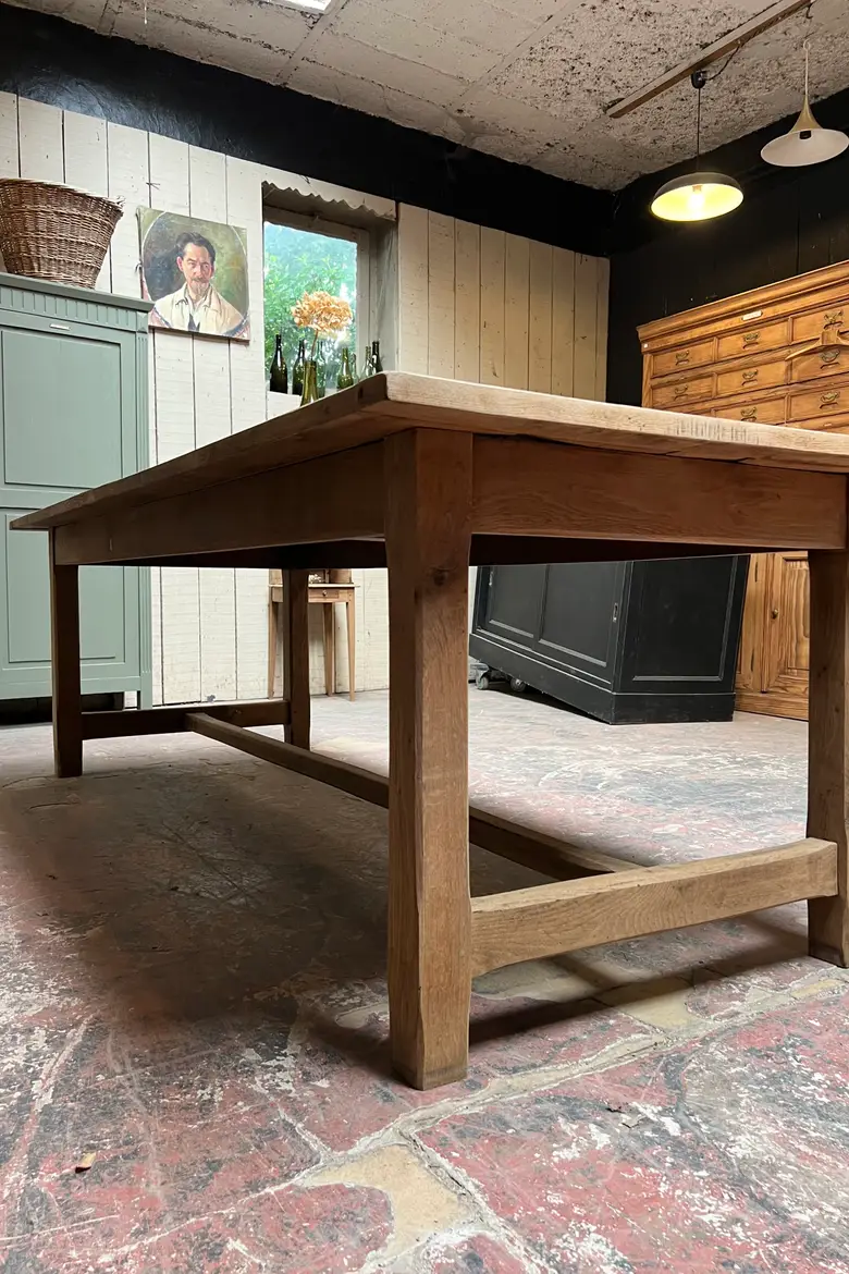 Table de ferme en chêne Début XXème