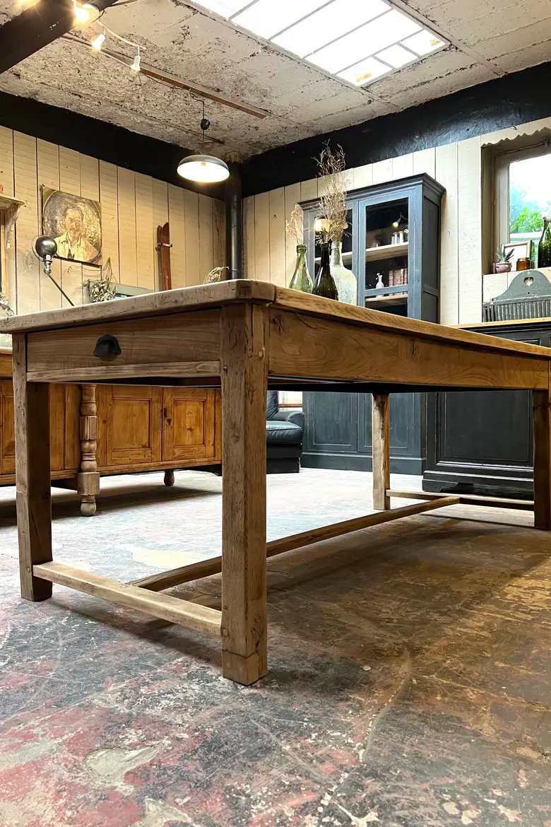 Table de ferme en chêne Début XXème