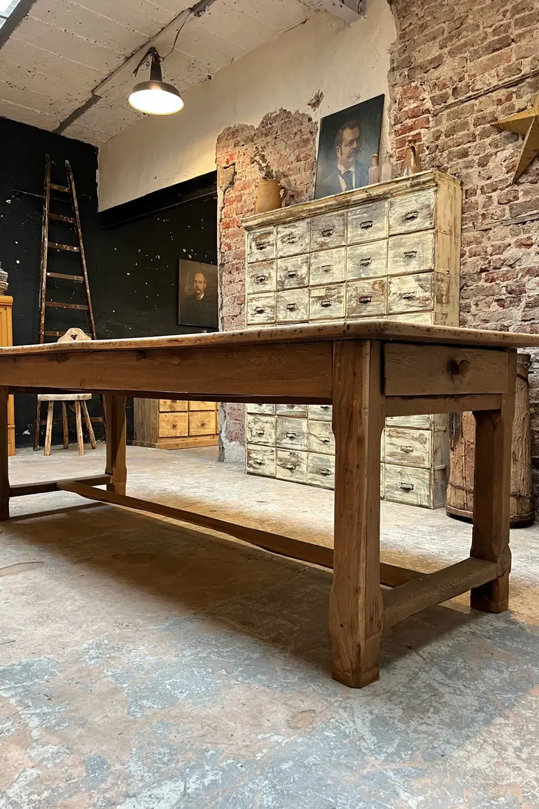Table de ferme en chêne Début XXème