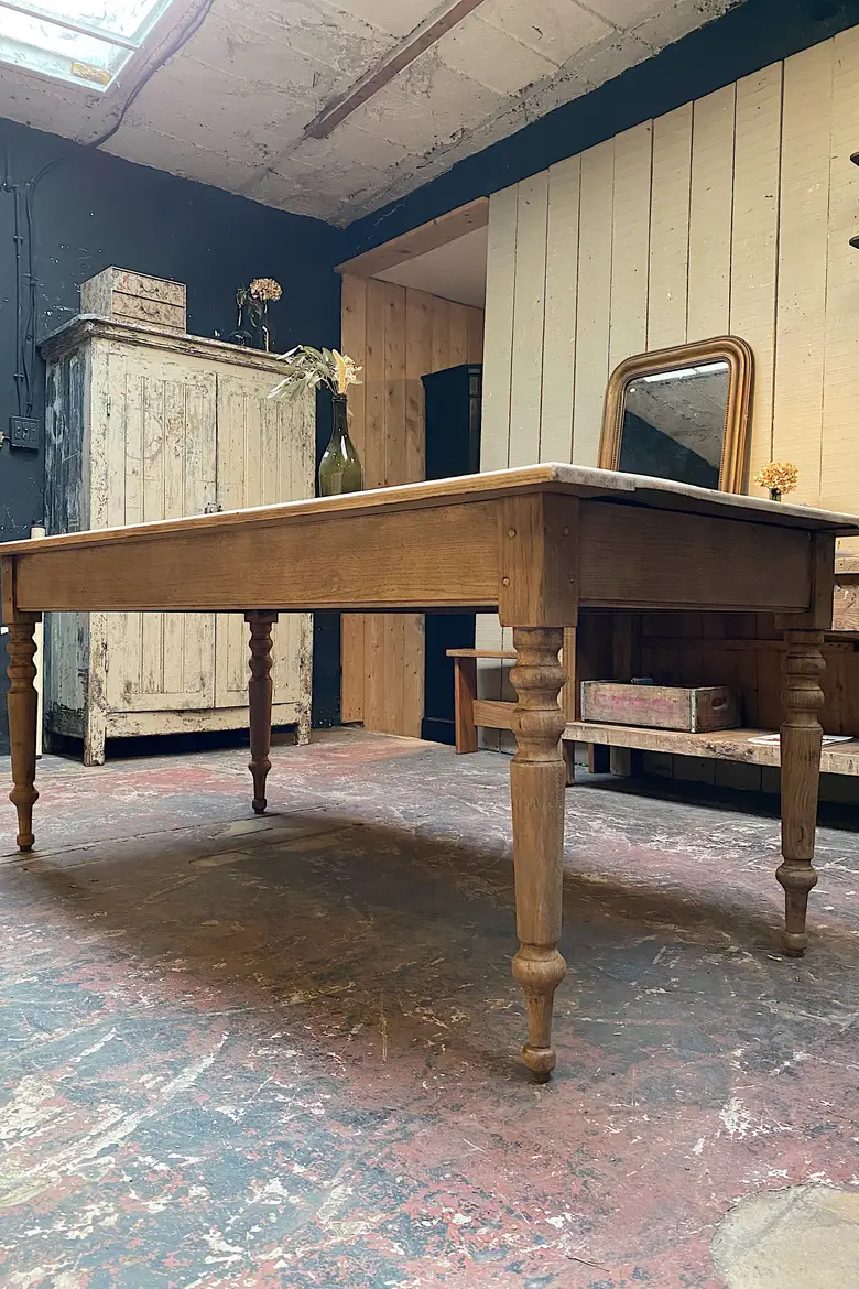 Table de ferme en chêne Début XXème