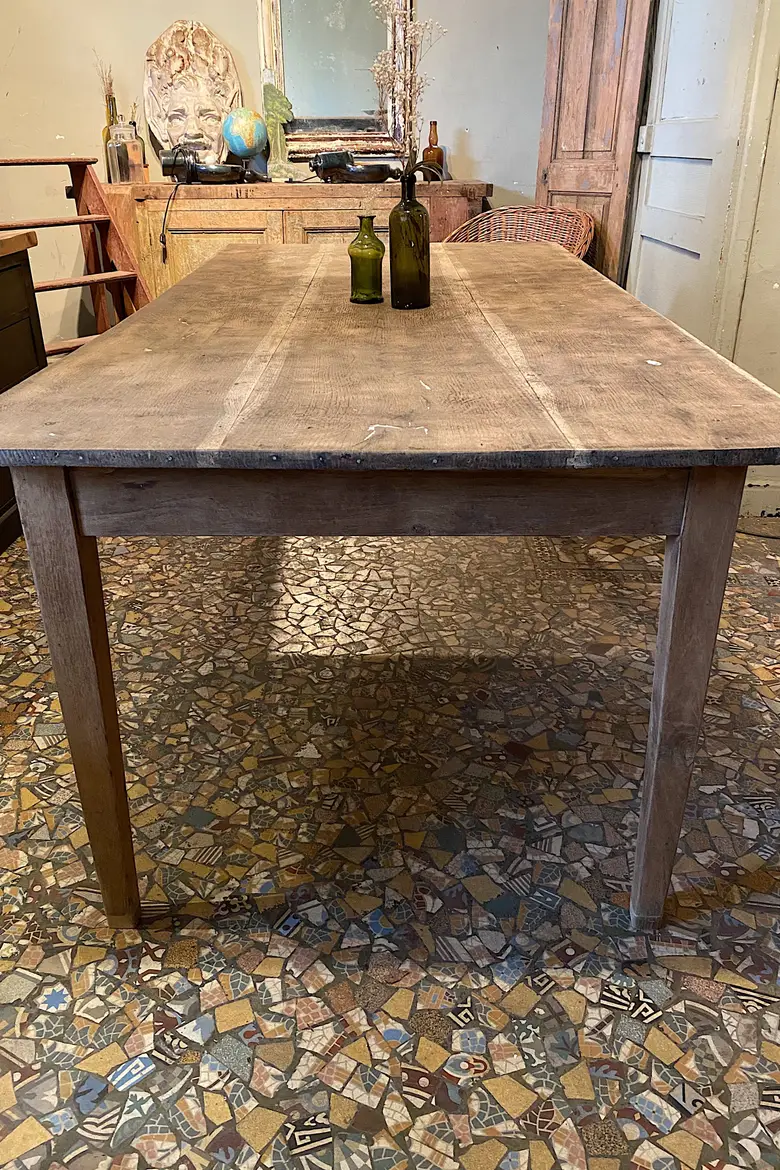 Table de ferme en chêne Début XXème