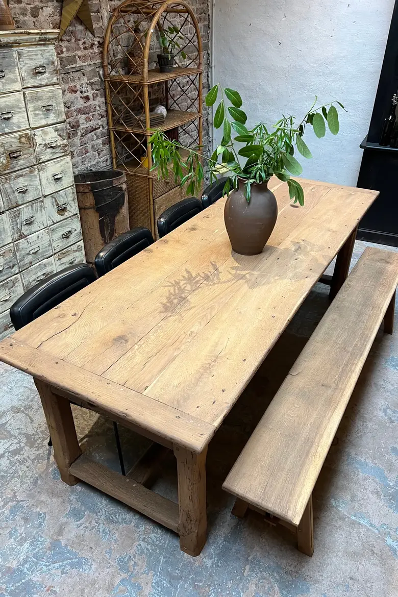 Table de ferme en chêne Début XXème