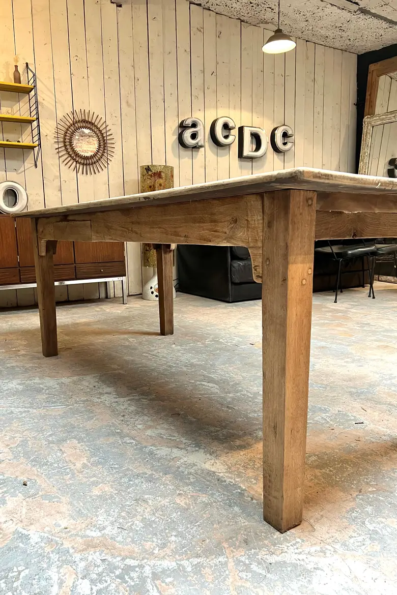 Table de ferme en chêne Début XXème