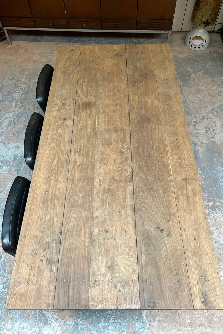 Table de ferme en chêne Début XXème