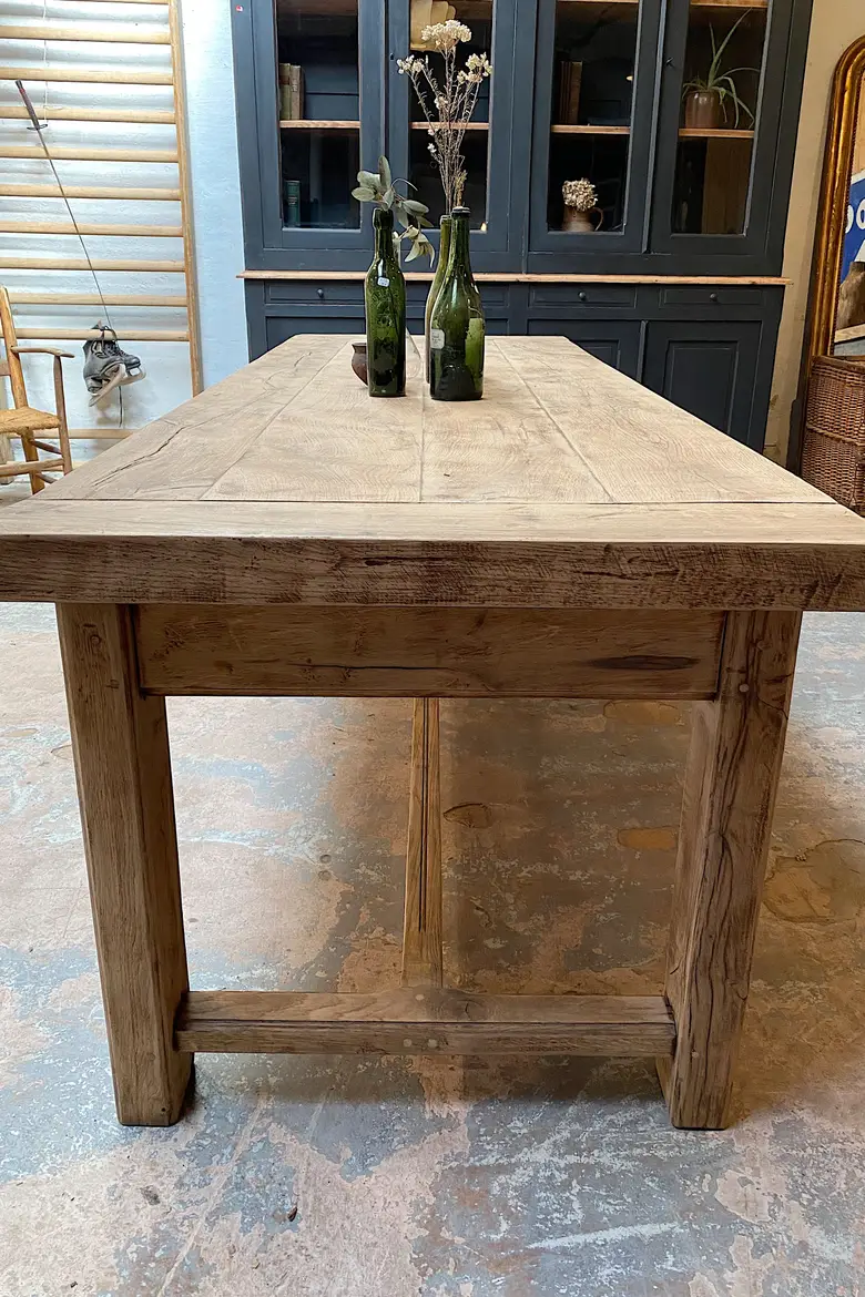 Table de ferme en chêne Début XXème