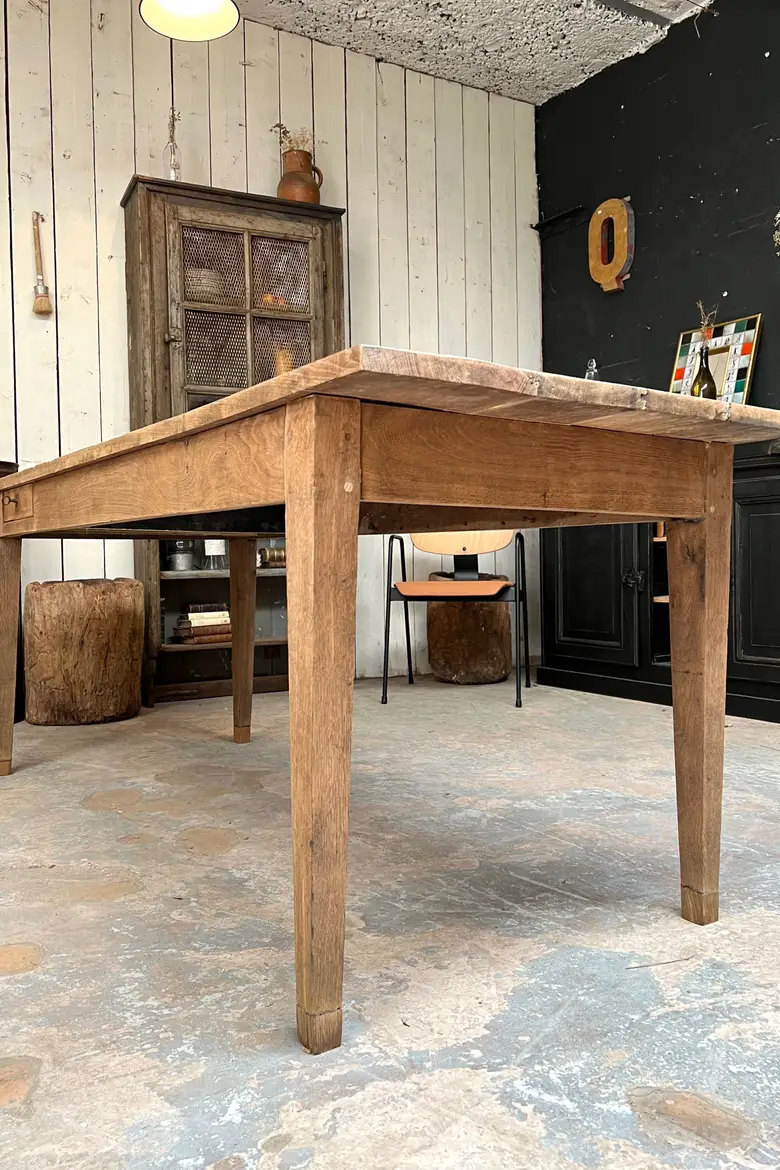 Table de ferme en chêne Début XXème