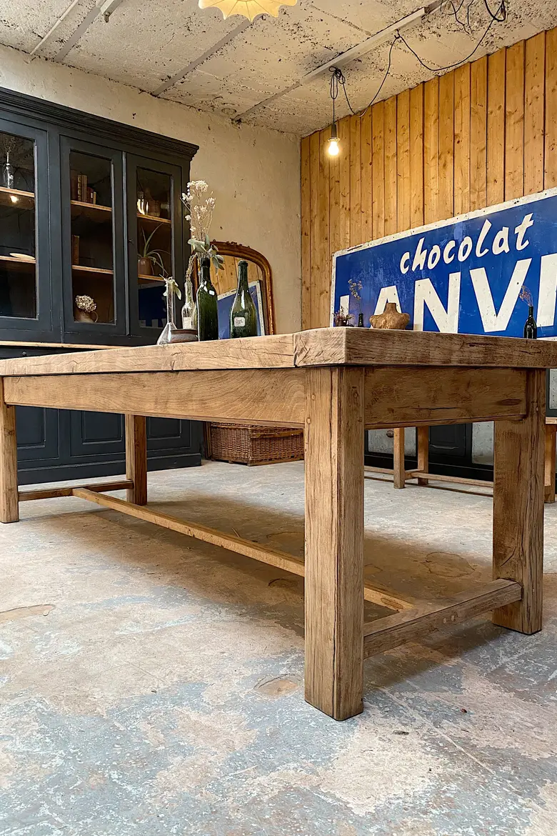 Table de ferme en chêne Début XXème