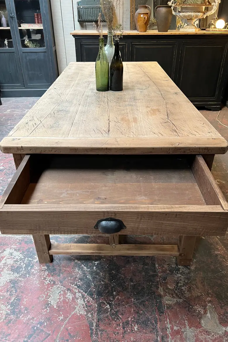 Table de ferme en chêne Début XXème