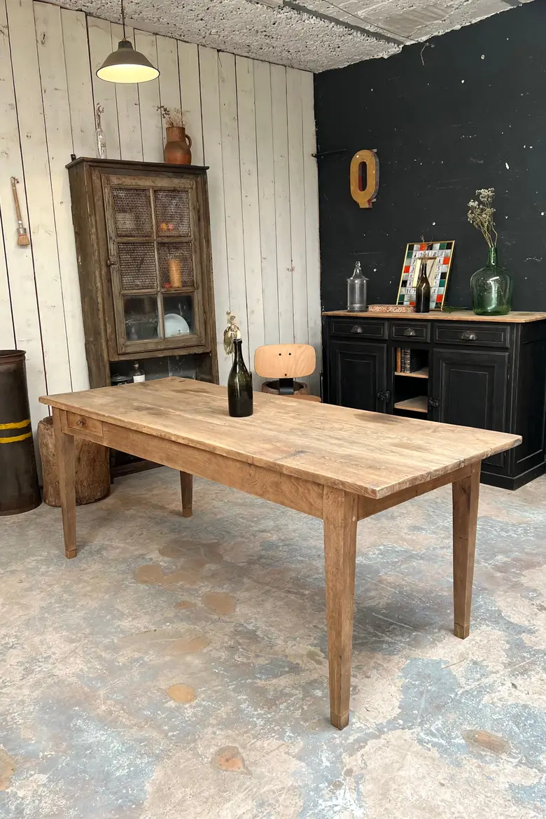 Table de ferme en chêne Début XXème