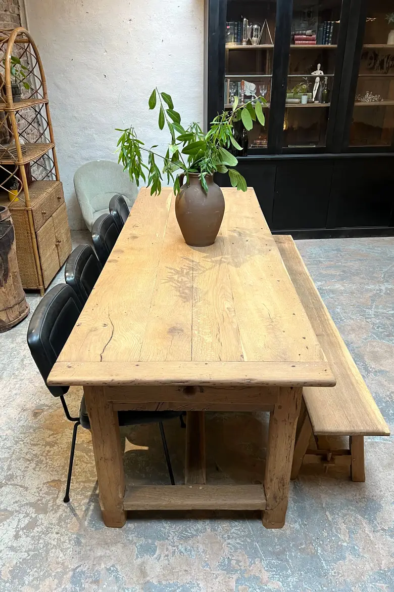 Table de ferme en chêne Début XXème