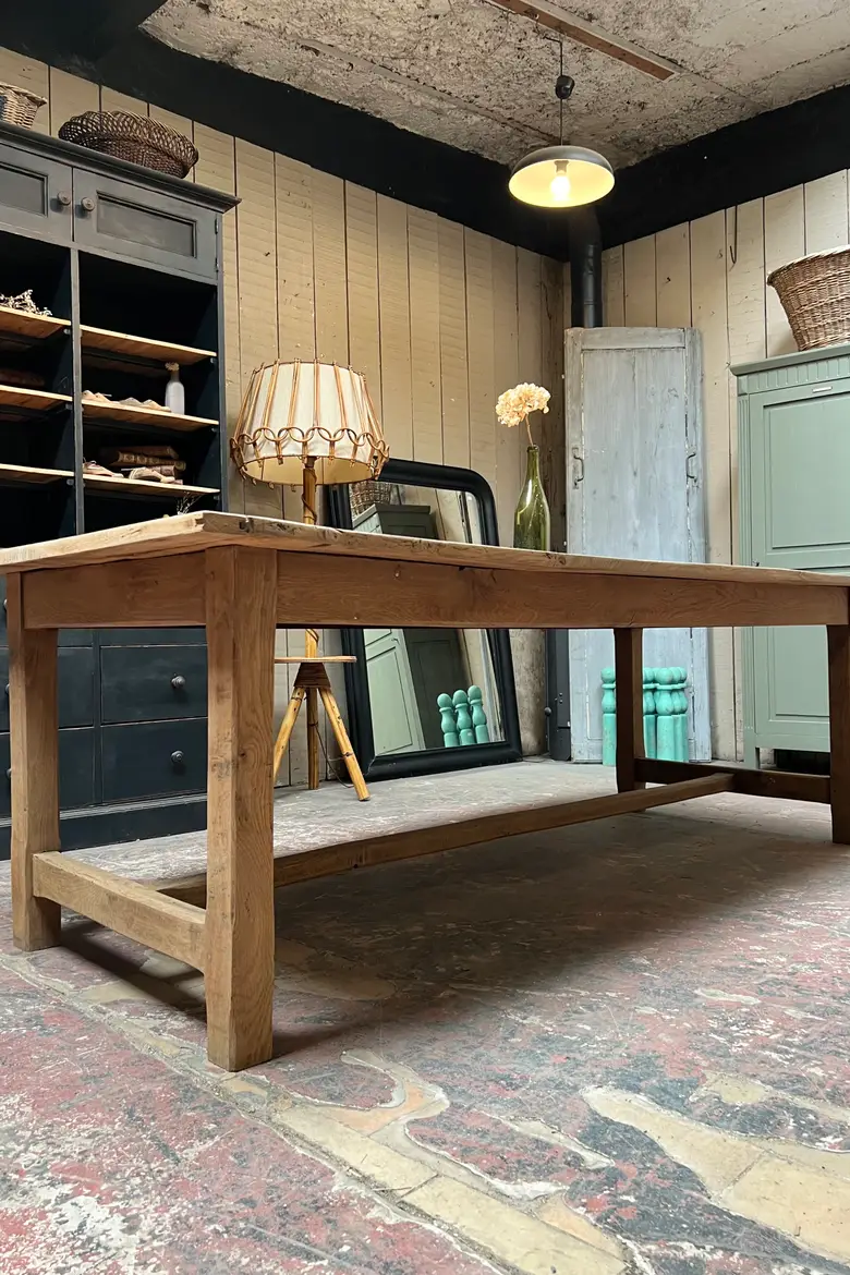 Table de ferme en chêne Début XXème