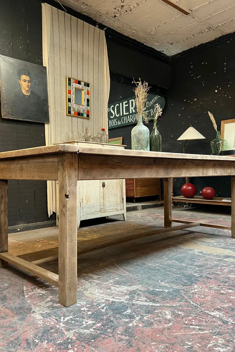 Table de ferme en chêne Début XXème