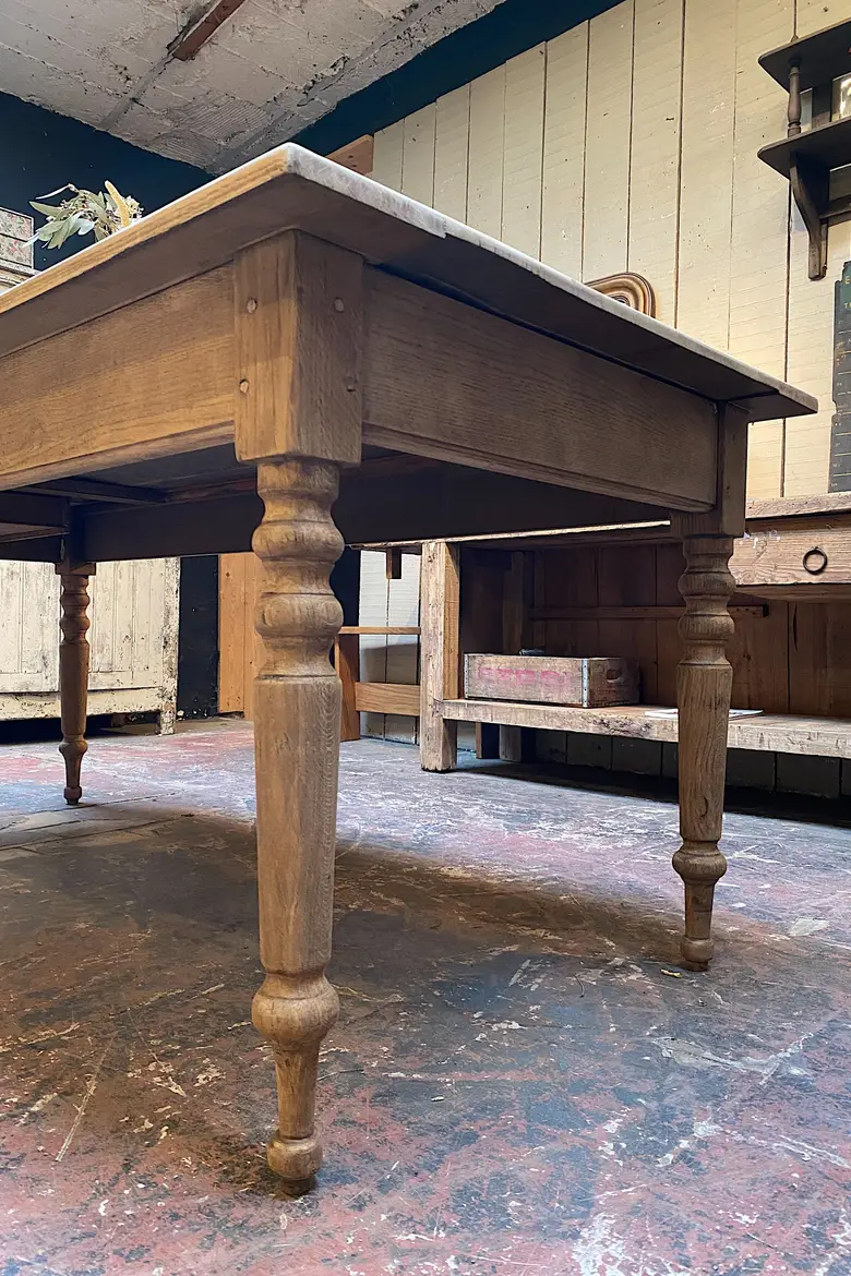 Table de ferme en chêne Début XXème