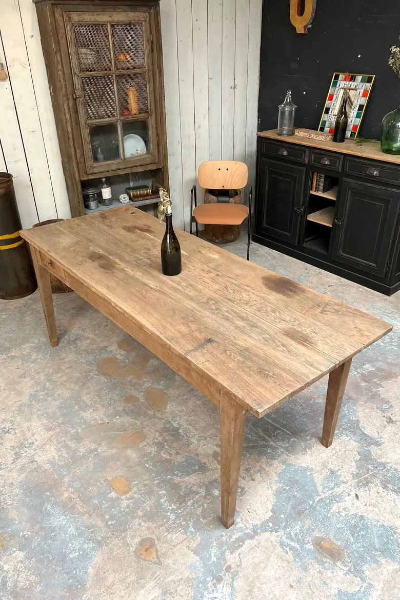 Table de ferme en chêne Début XXème