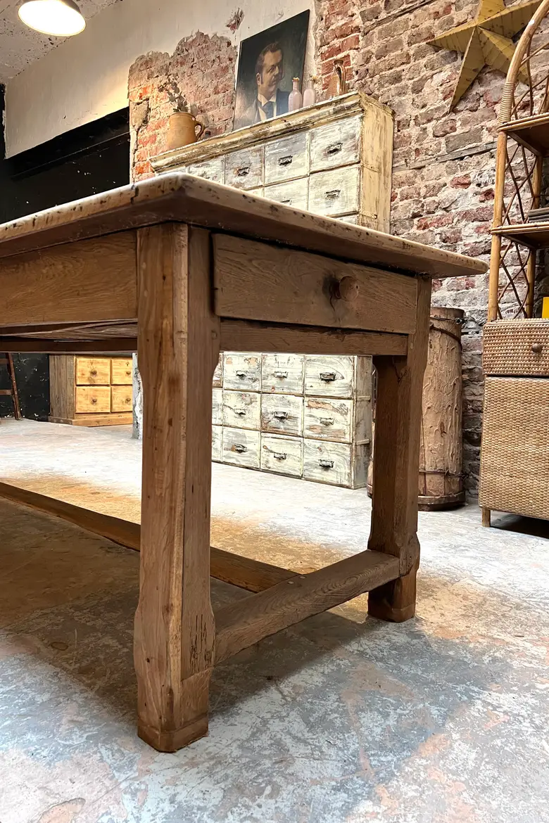 Table de ferme en chêne Début XXème