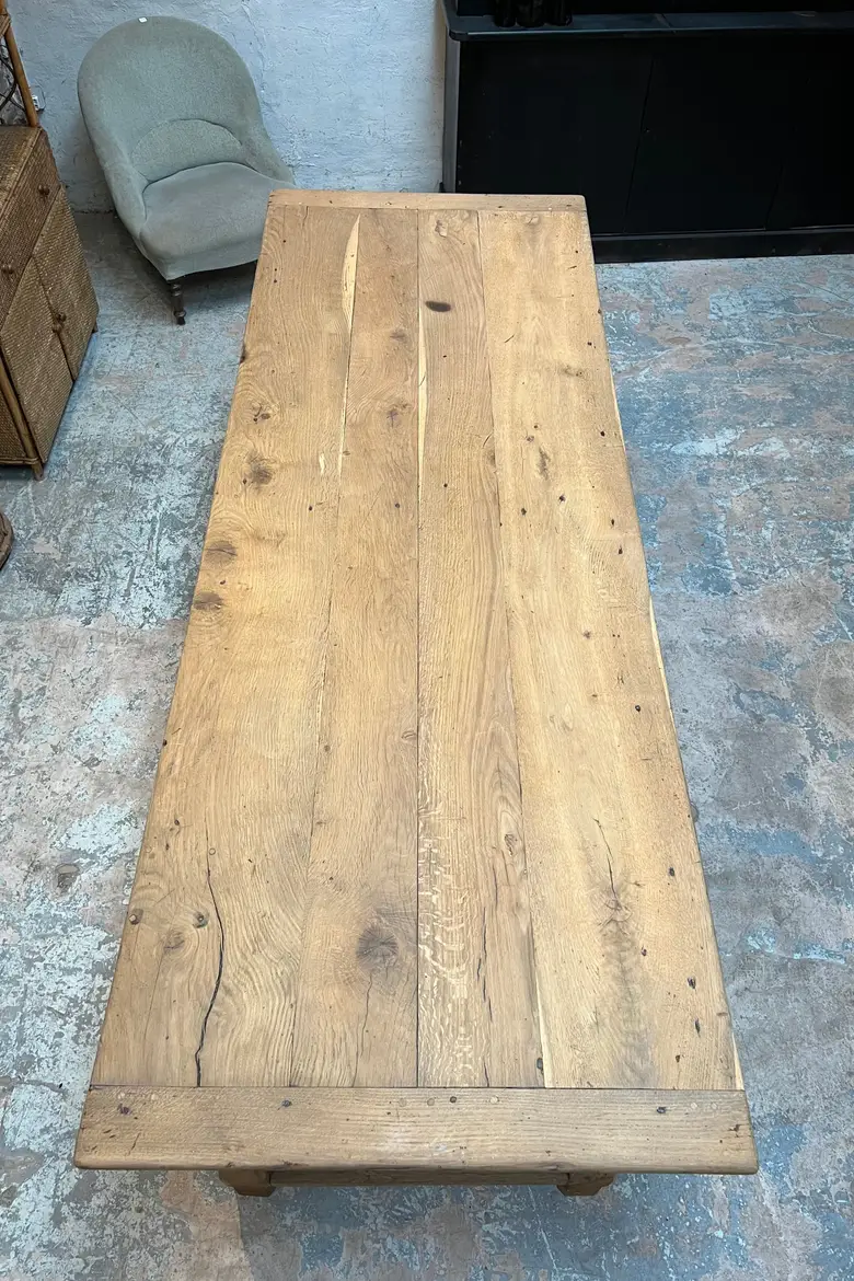 Table de ferme en chêne Début XXème