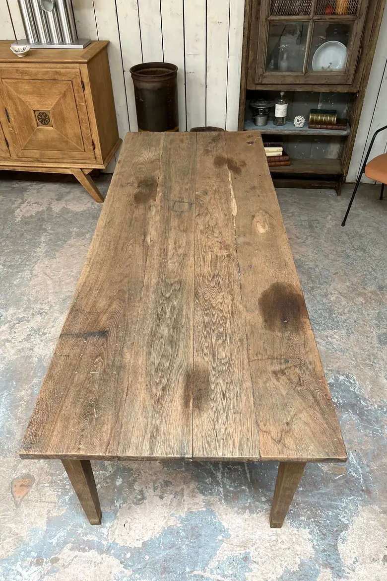 Table de ferme en chêne Début XXème