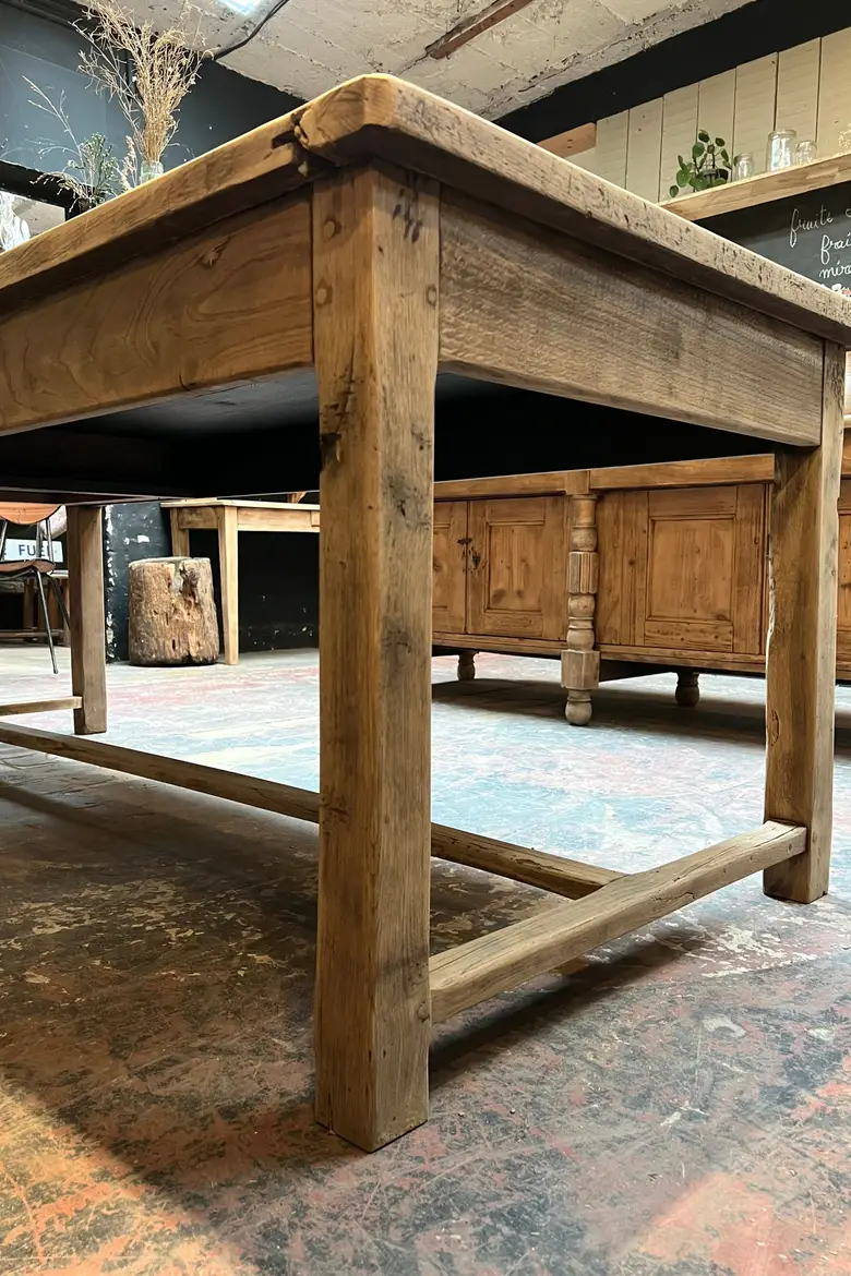 Table de ferme en chêne Début XXème