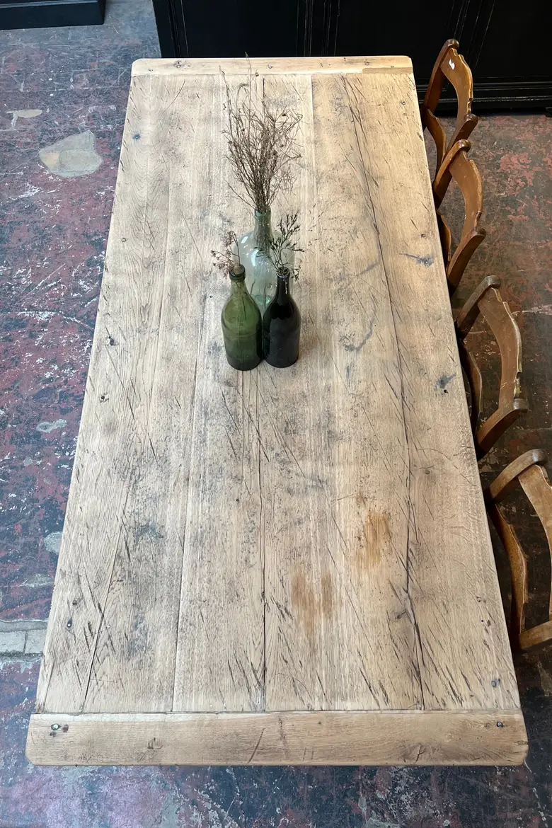 Table de ferme en chêne Début XXème