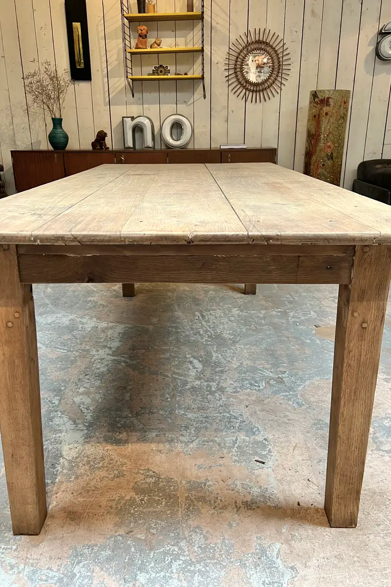 Table de ferme en chêne Début XXème