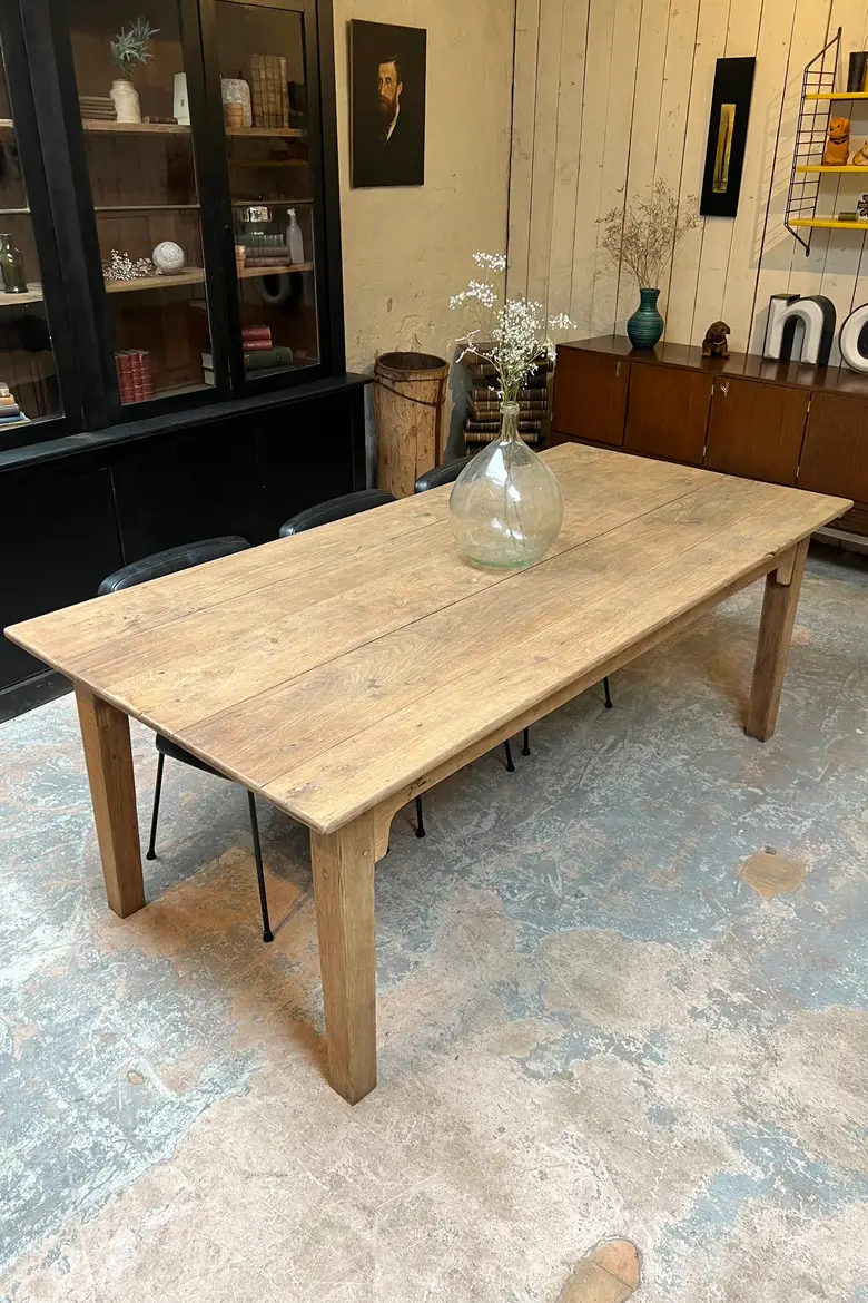 Table de ferme en chêne Début XXème