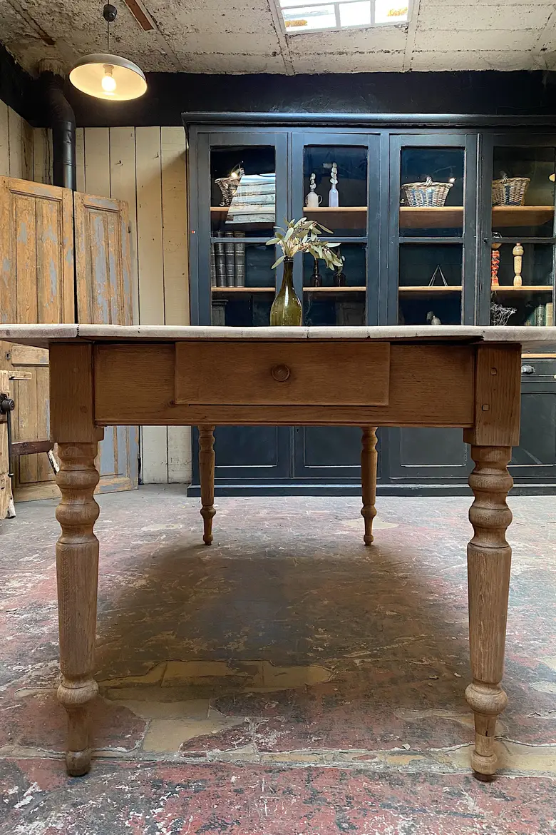 Table de ferme en chêne Début XXème