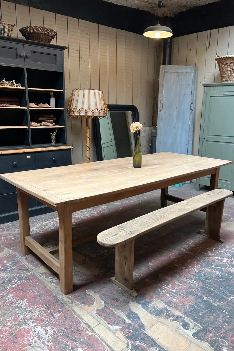 Table de ferme en chêne Début XXème