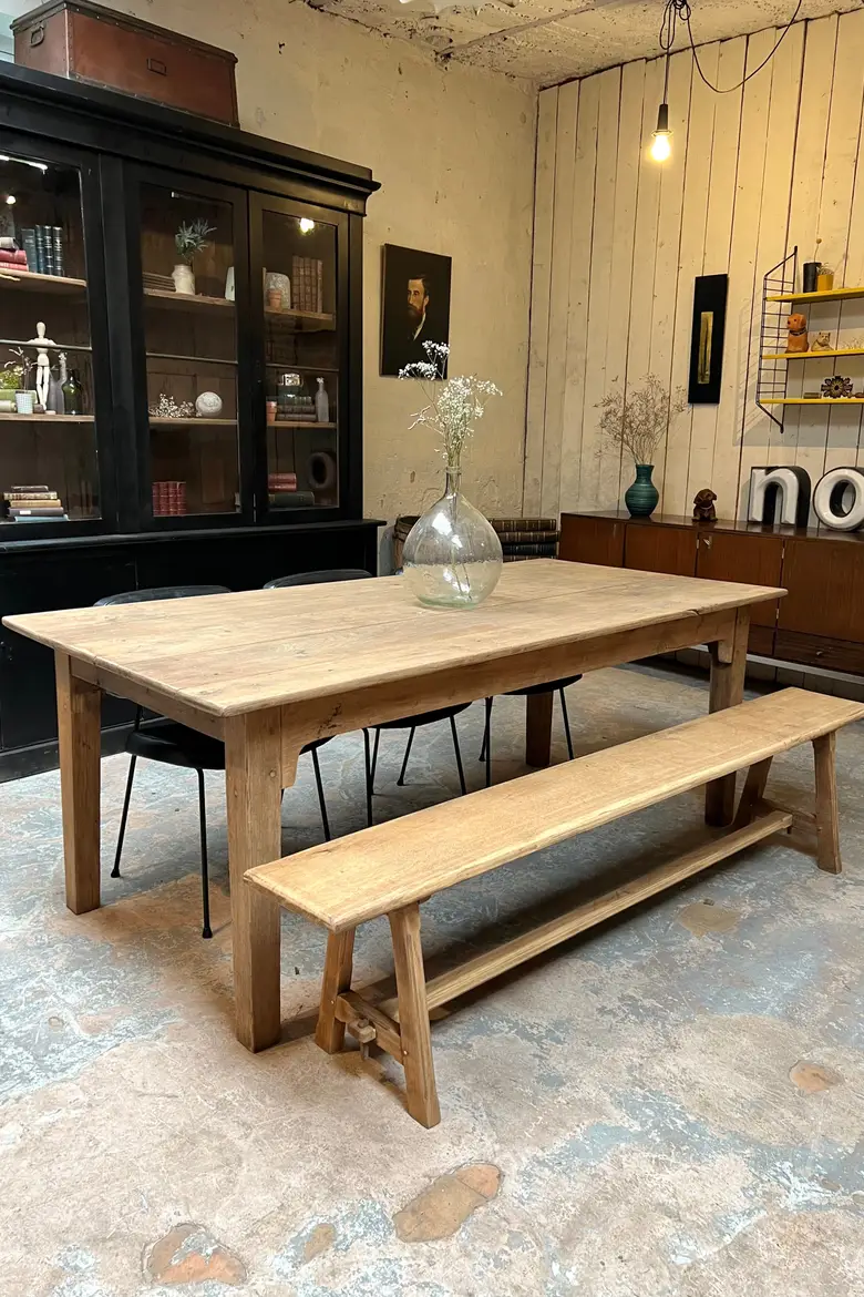 Table de ferme en chêne Début XXème