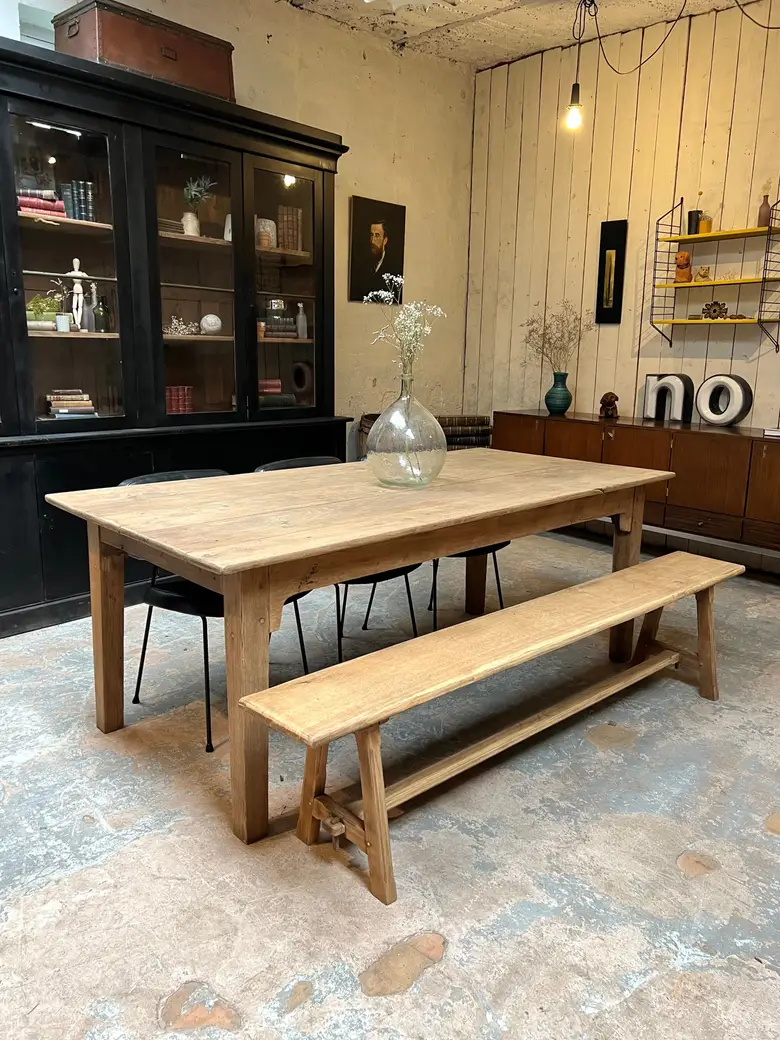 Table de ferme en chêne Début XXème