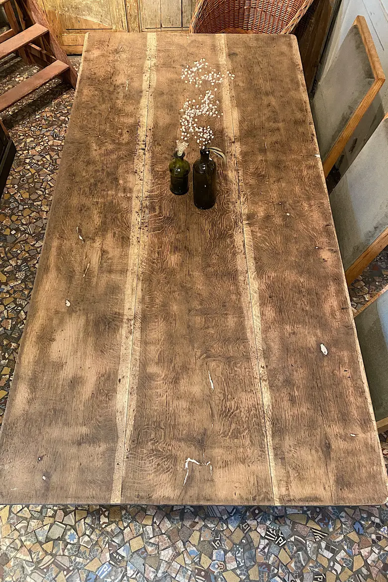 Table de ferme en chêne Début XXème