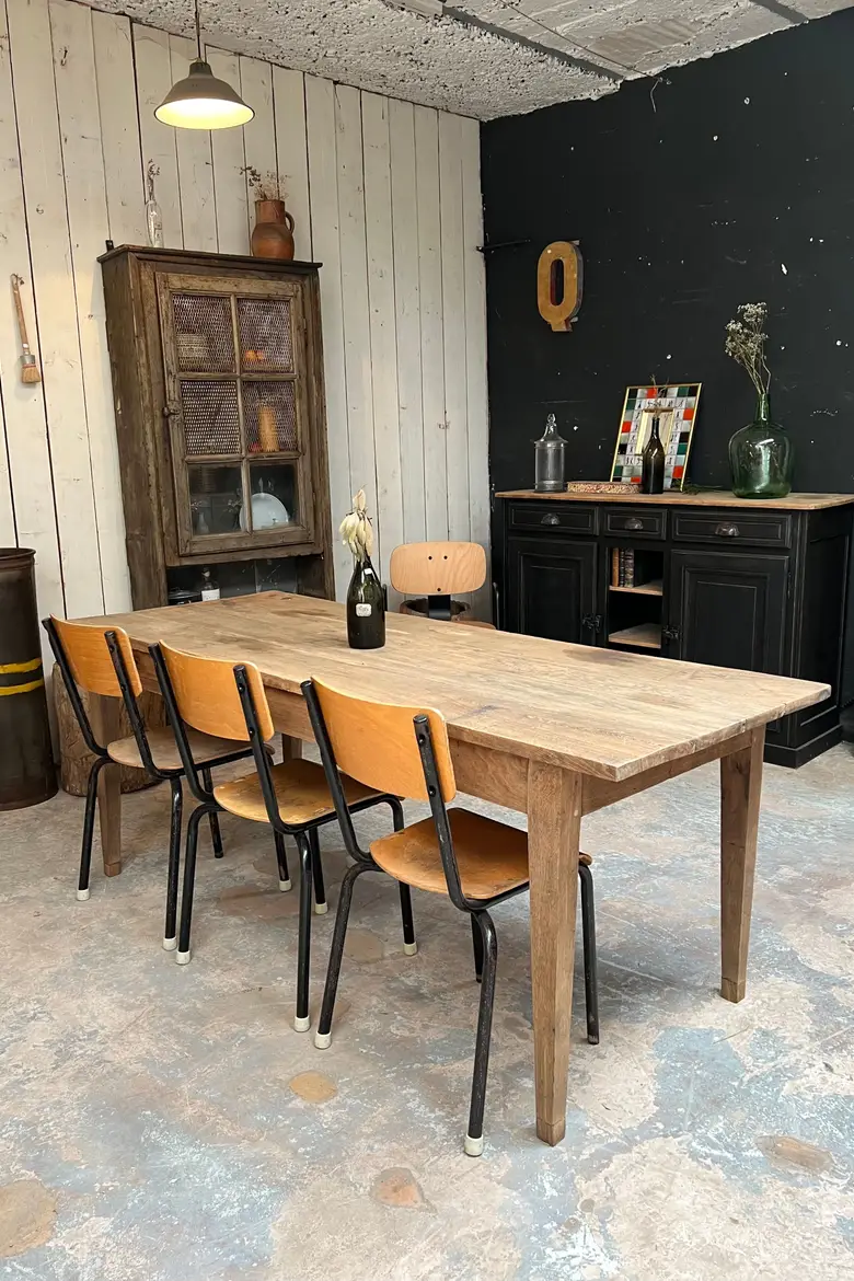 Table de ferme en chêne Début XXème