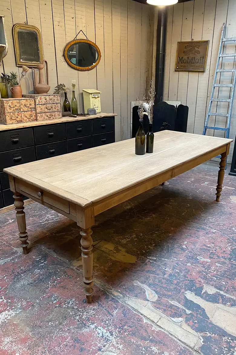 Table de ferme en chêne Début XXème