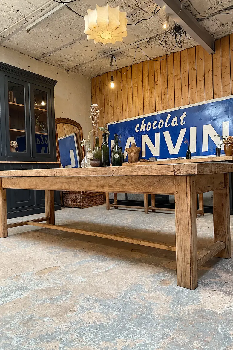 Table de ferme en chêne Début XXème