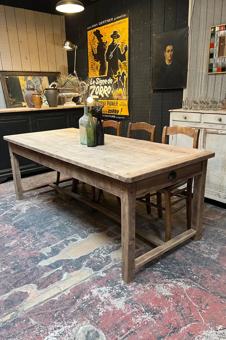 Table de ferme en chêne Début XXème